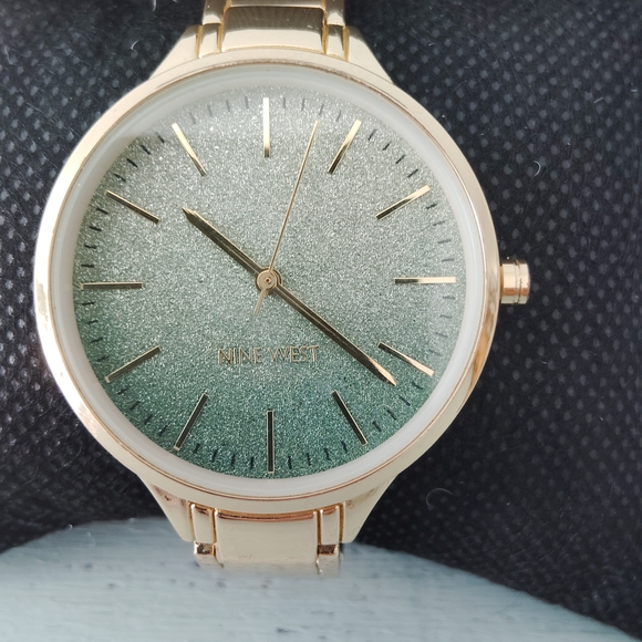 Nine West Accessories - Nine West Gold and green speckled dial Woman's Watch